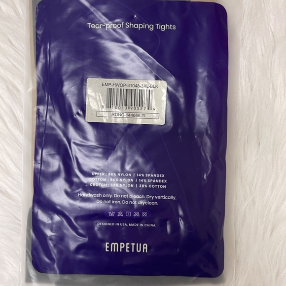 Empetua Tear-Proof Shaping Black Tights Women Size 3XL - Picture 7 of 7